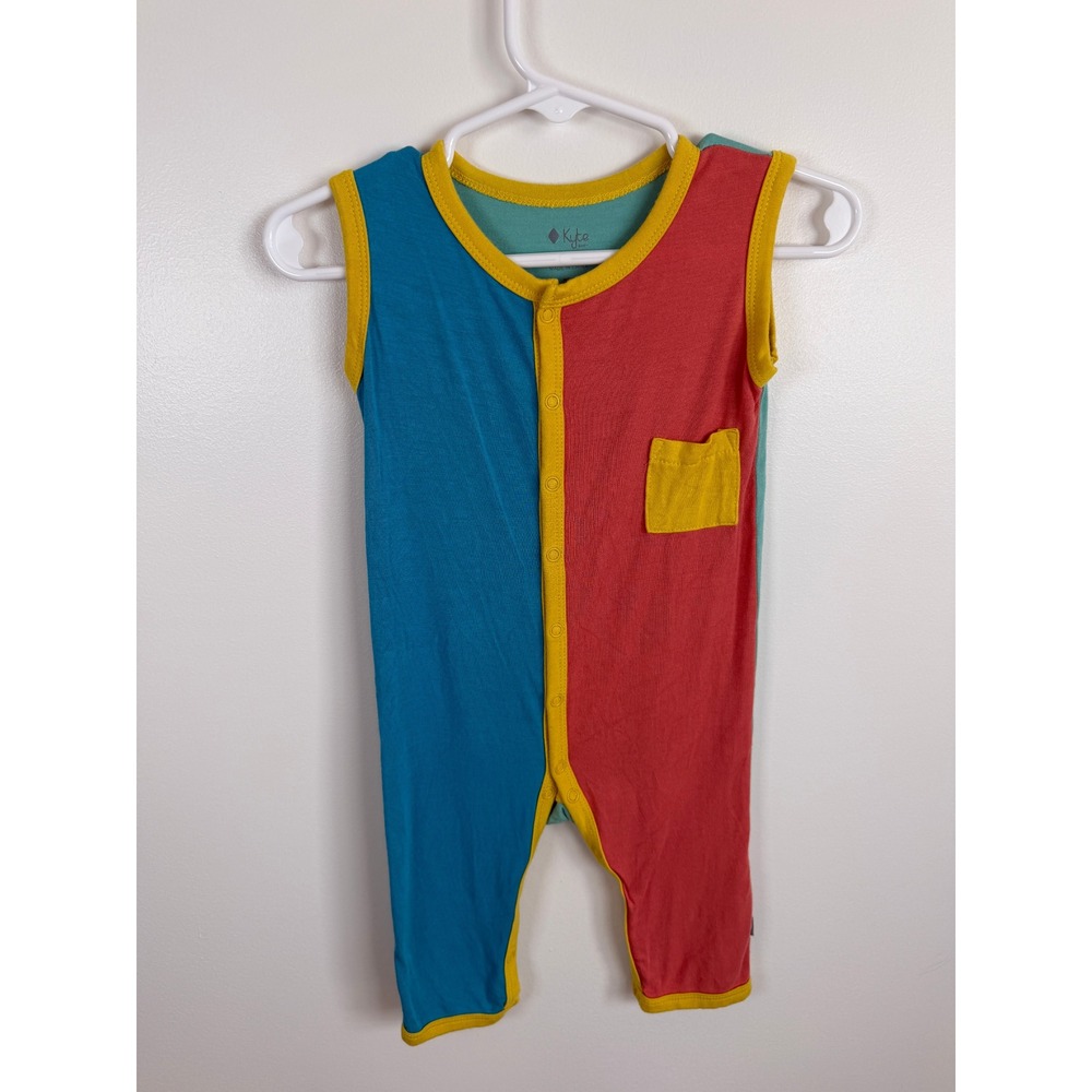 Kyte Baby Sleeveless Colorblock Romper 6-12M